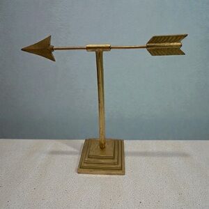 Antiqued Gold-Tone Arrow Home Decor or Jewelry Stand